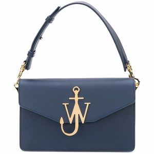 JW Anderson Navy Logo Purse with Chain